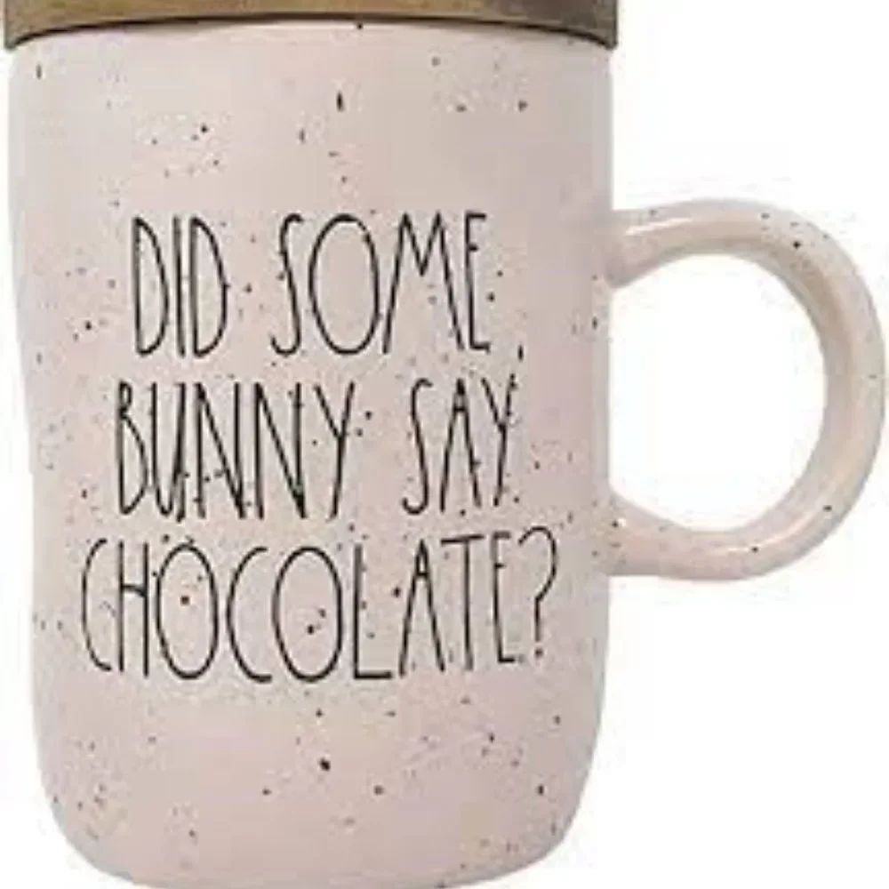 RAE DUNN Did Some Bunny Say Chocolate Mug new in box